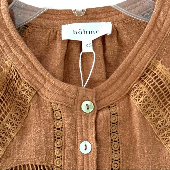 NWT Bohme Campbell Size XS Cotton Boho Romper in Russet Brown - Picture 5 of 11